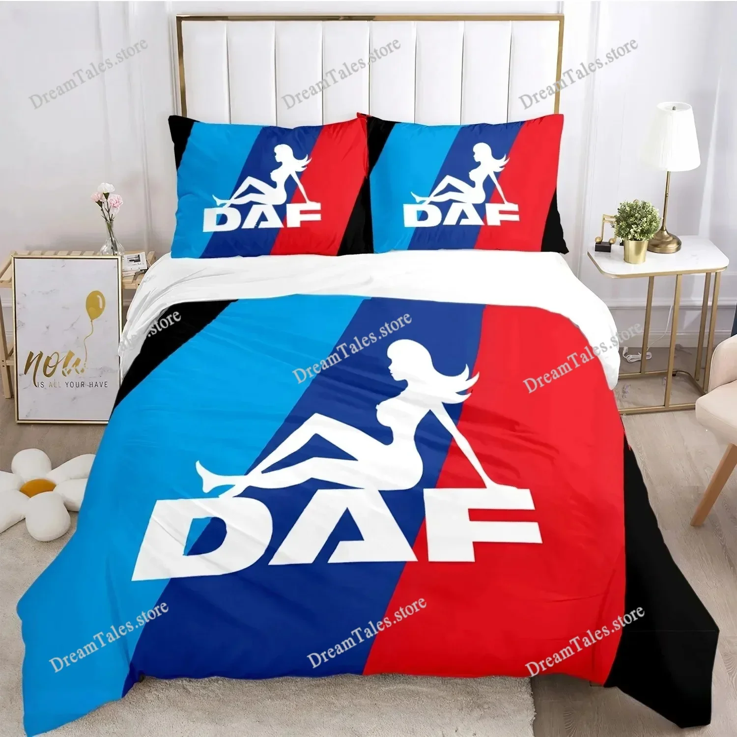 3D Print DAF Truck Logo Bedding Set Boys Girls Twin Queen King Size Duvet Cover Pillowcase Bed Boys Adult Home Textileextile369