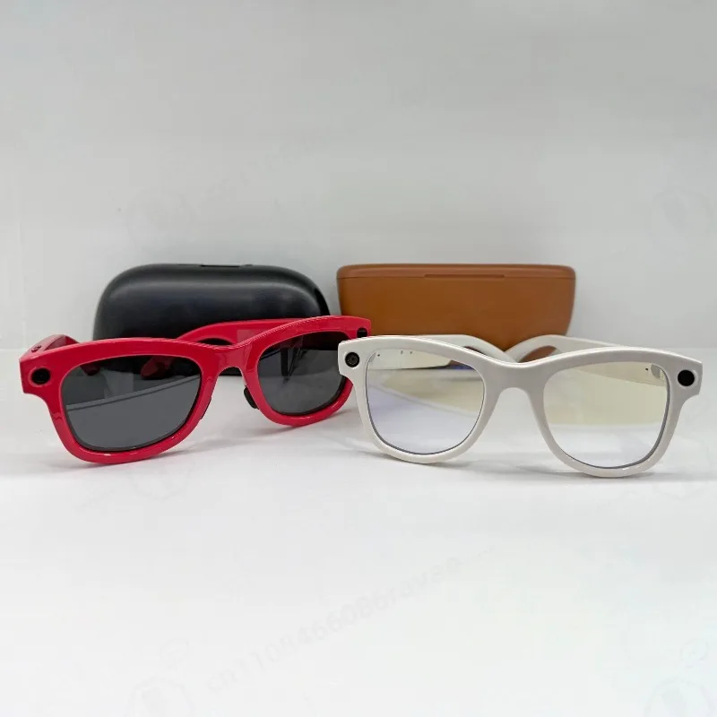 AI Smart Glasses, 800W Pixel, with Reverse Charging Case, WiFi, Image Recognition, Translation, Portable Wearable Device