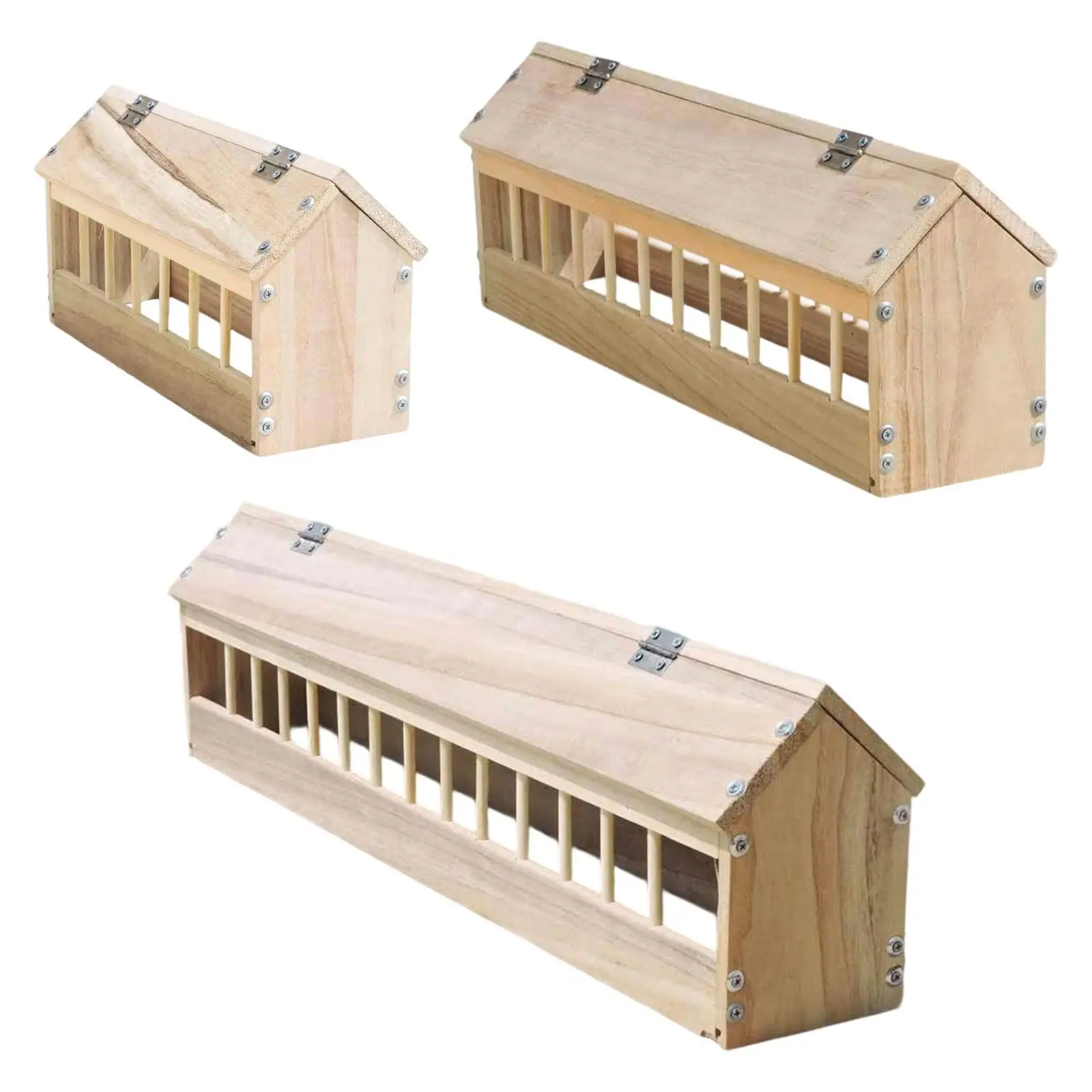 Pigeon Feeder Poultry Trough Dish Less Waste Birds Supplies Wooden Chicken Feeder Container for Birds Chicks Duck Garden Home