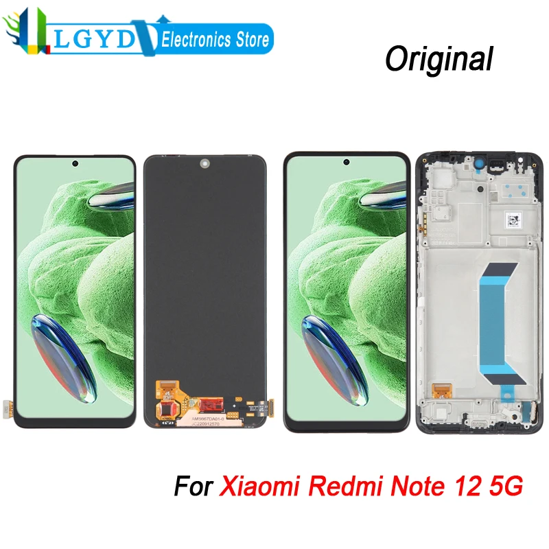 

Original 6.67 inch LCD Screen For Xiaomi Redmi Note 12 5G AMOLED Material LCD Display Replacement with Digitizer Full Assembly