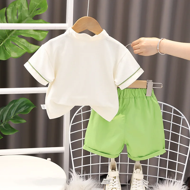 New Summer Baby Girl Clothes Suit Children Boys Casual T-Shirt Shorts 2Pcs/Sets Kids Outfits Toddler Costume Infant Tracksuits