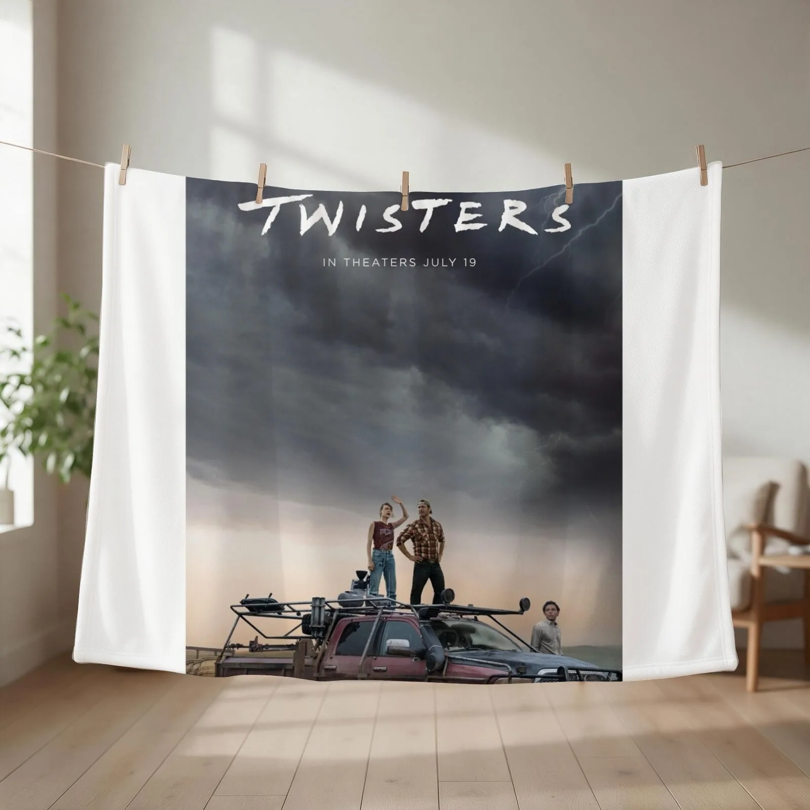 Twisters 2024 Throw Blanket couch cozy soft plush fuzzy picnic outdoor blanket