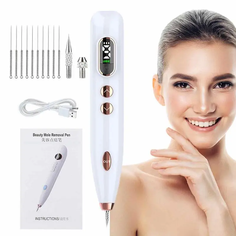 Stylo électronique d'élimination des grains de beauté, machine de réparation des cicatrices de la peau du visage, point domestique, stylo d'élimination des taches de rousseur pour les taches sombres