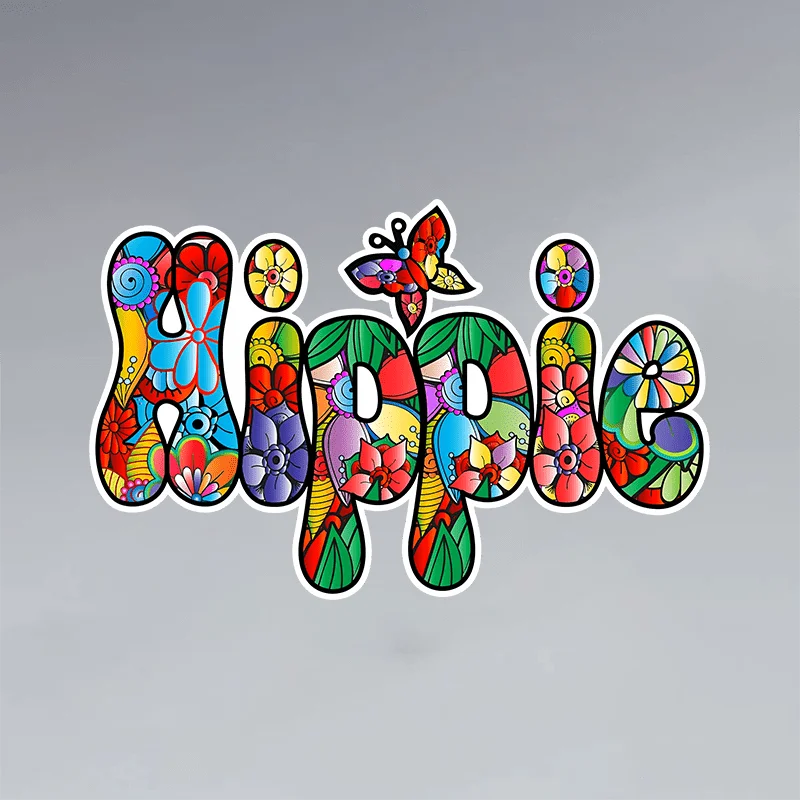 

Hippie Psychedelic Vinyl Sticker, Waterproof Humorous Graphic Decal for Car, Motorcycle, Laptop & Wall Decor