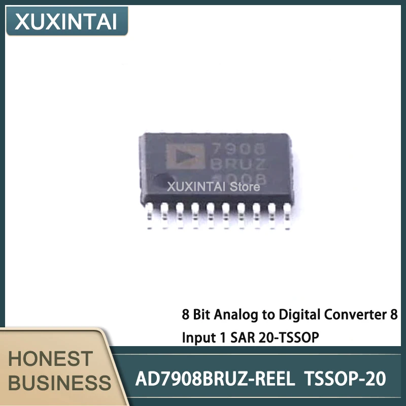 

10Pcs/Lot New Original AD7908BRUZ-REEL AD7908BRUZ 8 Bit Analog to Digital Converter 8 Input 1 SAR 20-TSSOP