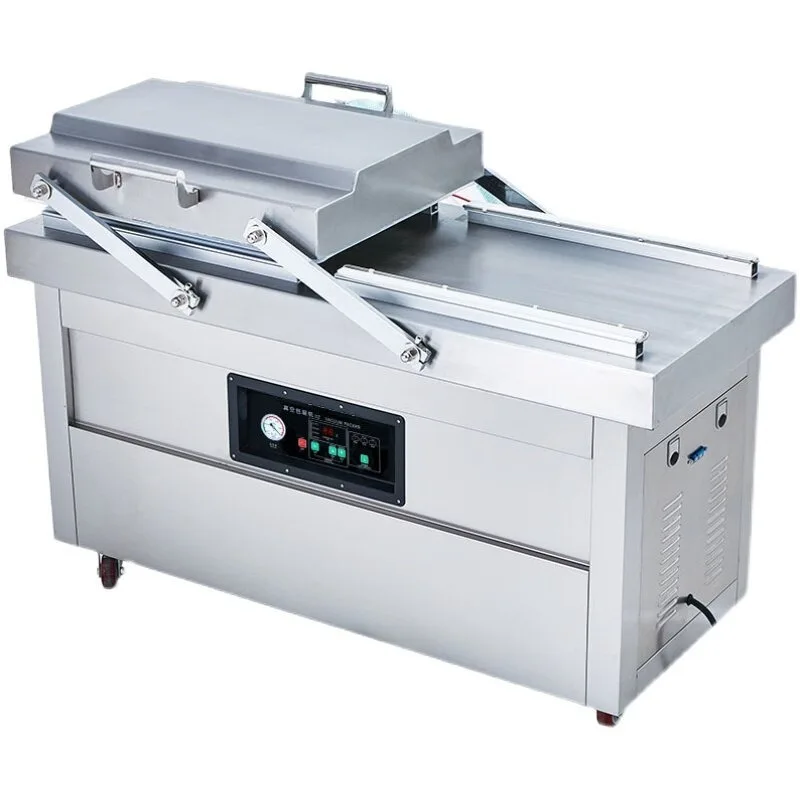 Commercial Double Chamber Vacuum Sealer  40cm Seal Length Automatic Packaging Machine for Dry Food   for Meat Vegetable  Fruit