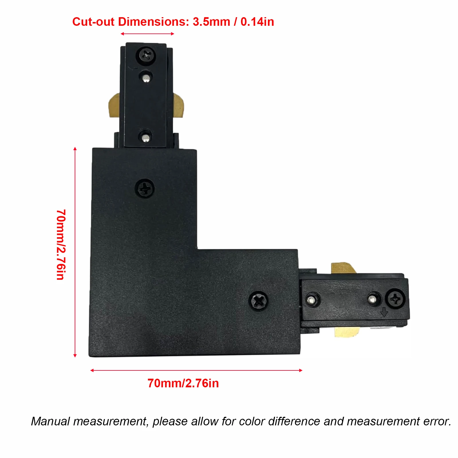 L-shaped connector H-track L-connector three-wire track light connector white track light connector