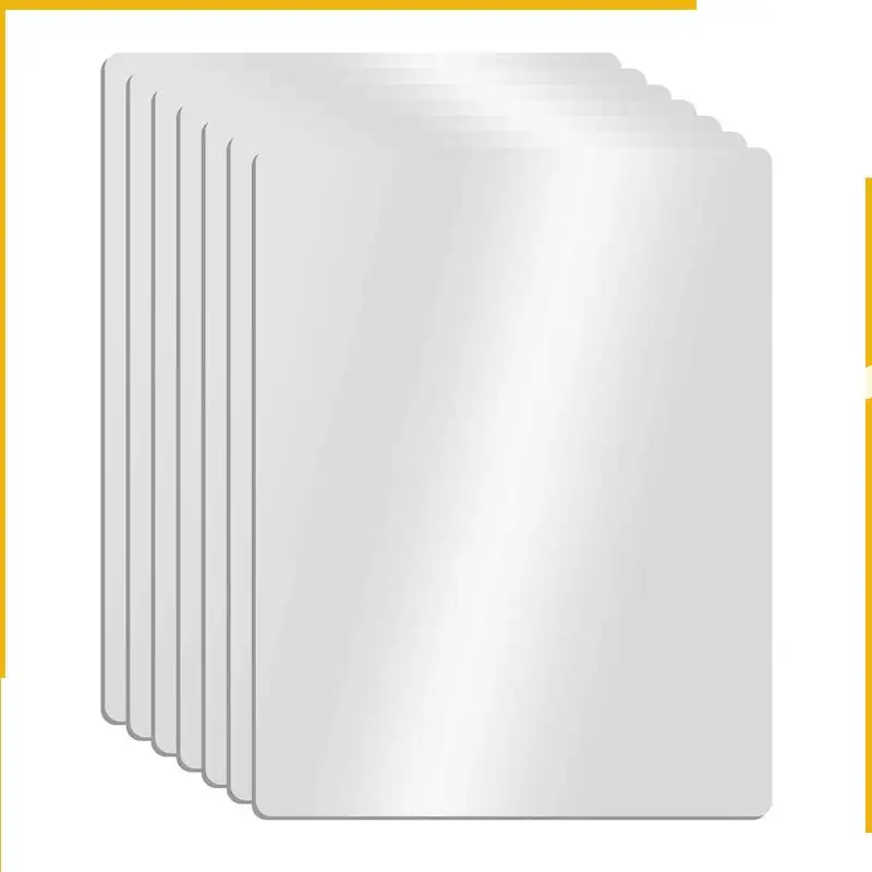 A92P doorzichtige flexibele plastic snijplankmatten set, matte doorzichtige keukensnijplank doorzichtige matten 17,5 x 12 inch, set van 7