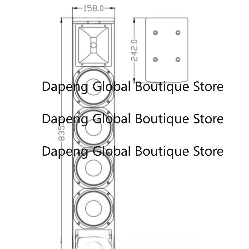 Professional Long Distance Column Sound Speaker High Performance Stage Audio Output Equipment