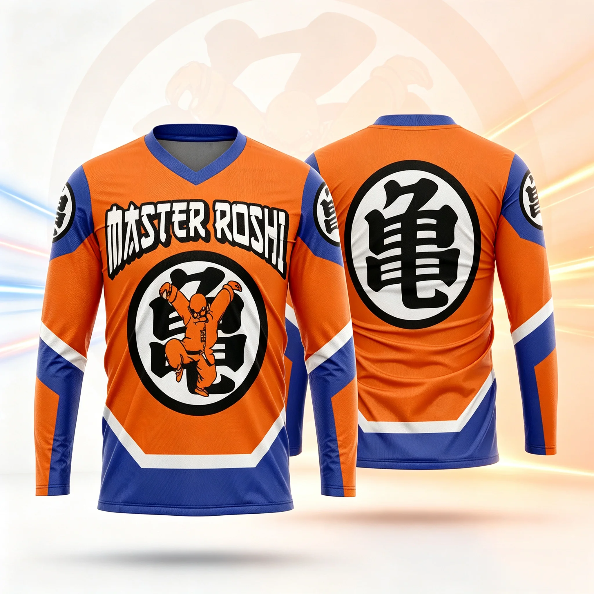 Dragon Ball Master Roshi 3D Printed Jersey Men Breathable Quick Drying Kids Adult Long Sleeves T-shirt Family Matching Clothing