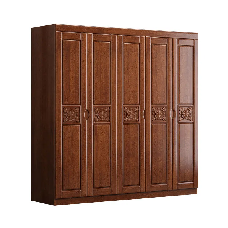 

Walnut new Chinese wardrobe, modern simple storage wardrobe