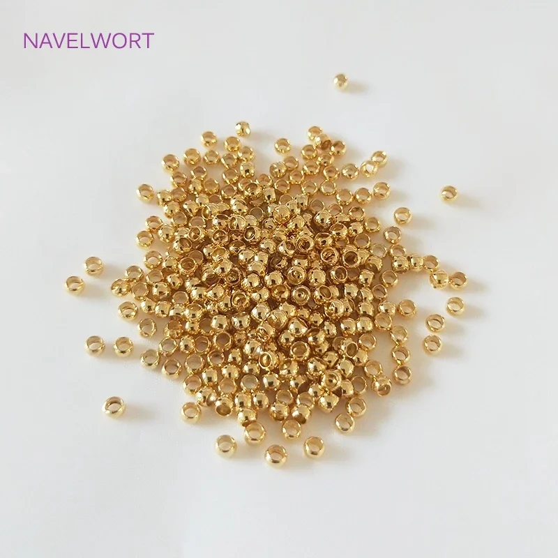 200pcs/bag Ball Crimp Beads Stopper Spacer End Beads 2mm/2.5mm/3mm For DIY Jewelry Making Supplies