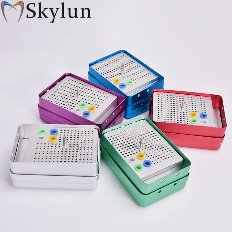 SKYLUN Dental Bur Holder For Root canal file gutta percha root socket box disinfection box sterilization Bur holder