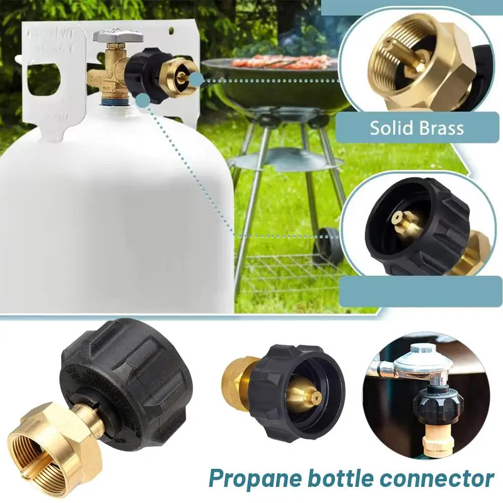 Outdoor Picnic Gas Cylinder Tank Gas Propane Refill Tools Regulator Adapter QCC1 Adapter Converter BBQ Valve L3J9