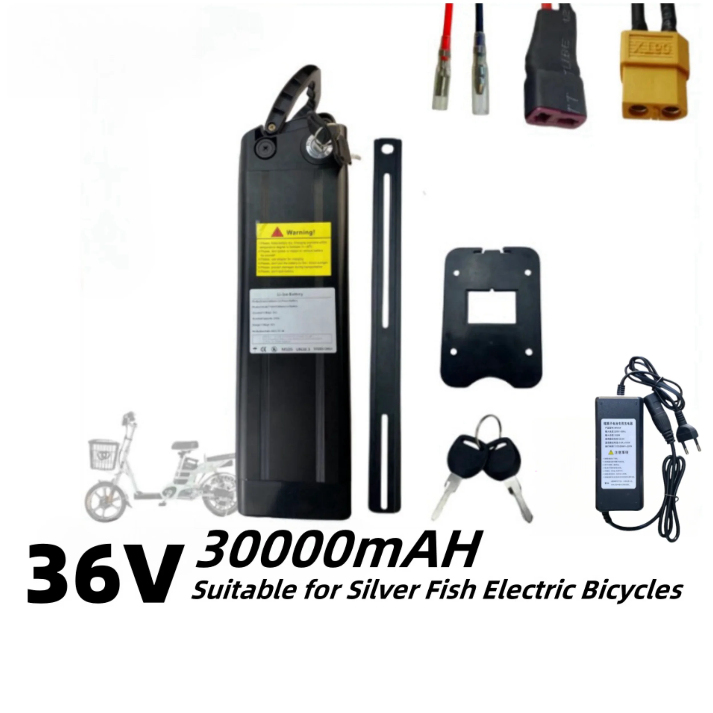 

36V 30Ah 18650 10S5P lithium-ion battery, Silver Fish electric equipment detachable and replaceable battery pack