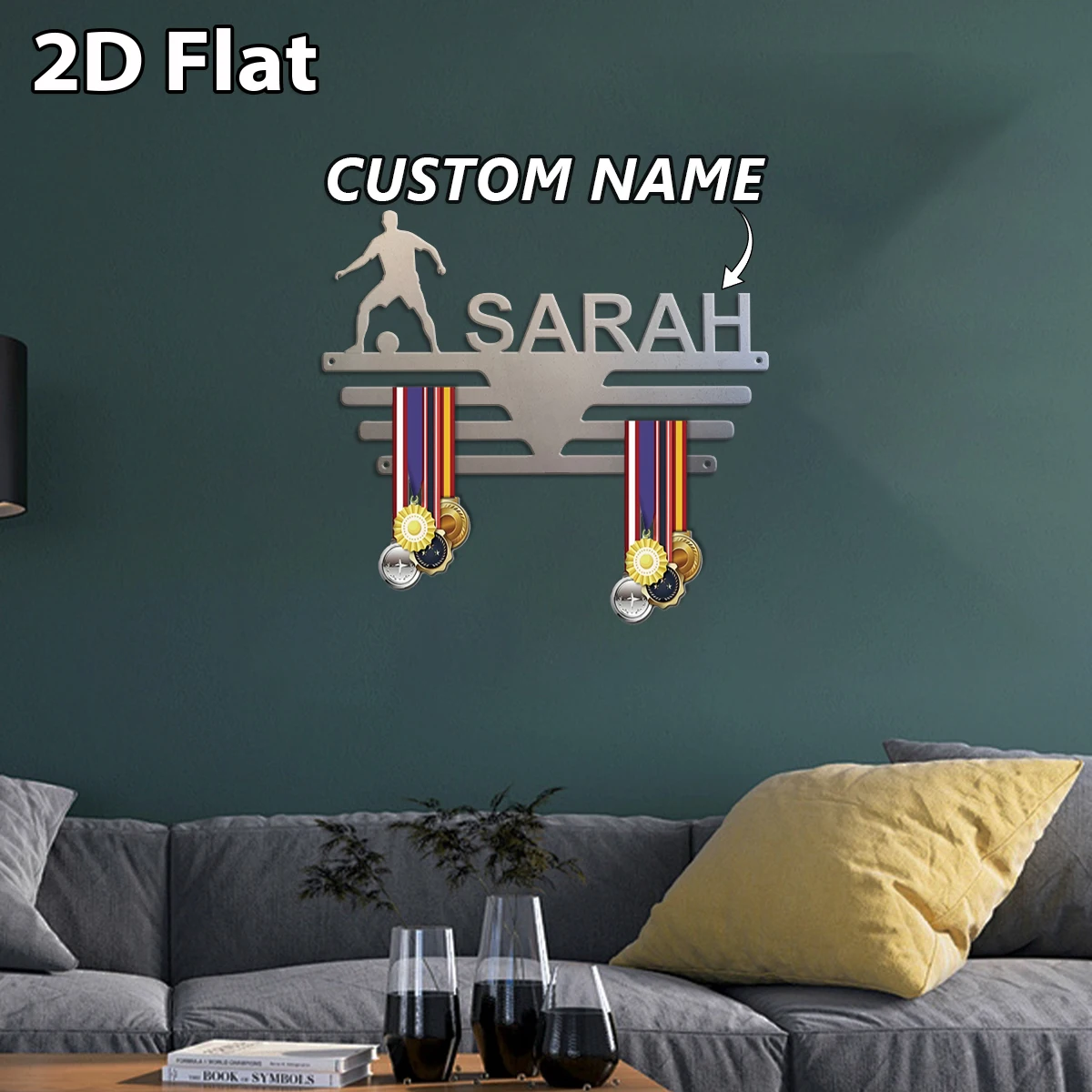 1 pièce, crochet pour médaille en métal contemporain personnalisé, décoration murale en métal, comme décoration de mariage pour chambre, bureau, décoration de fête, meilleur cadeau pour les amis
