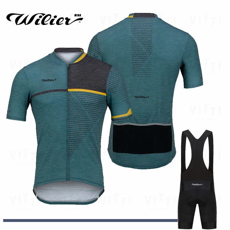 mira Wilier Summer Cycling Jersey set Short Sleeve Road Bike Clothing Sports Bicycle Clothes MTB maillot Ropa ciclismo shorts