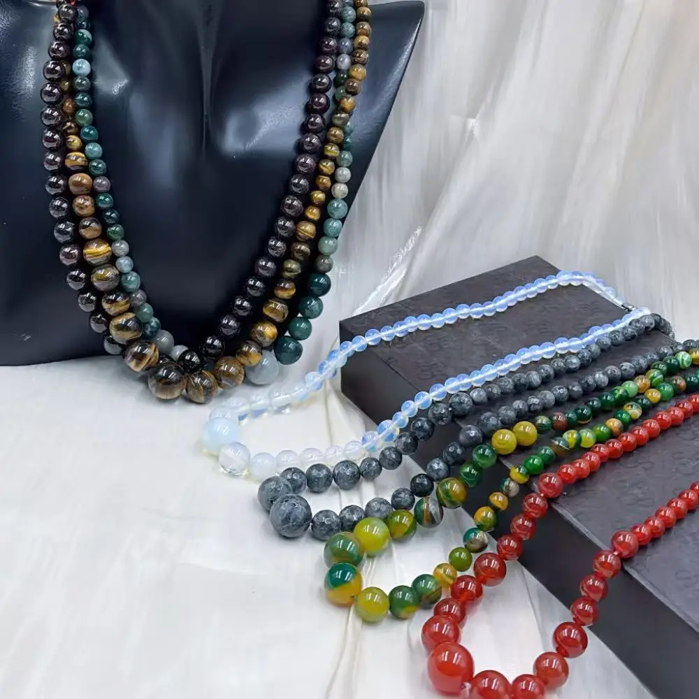 Jewelry Gift Fashion Choker Natural Women Gemstone Collar Graduated Necklaces 17-20inch