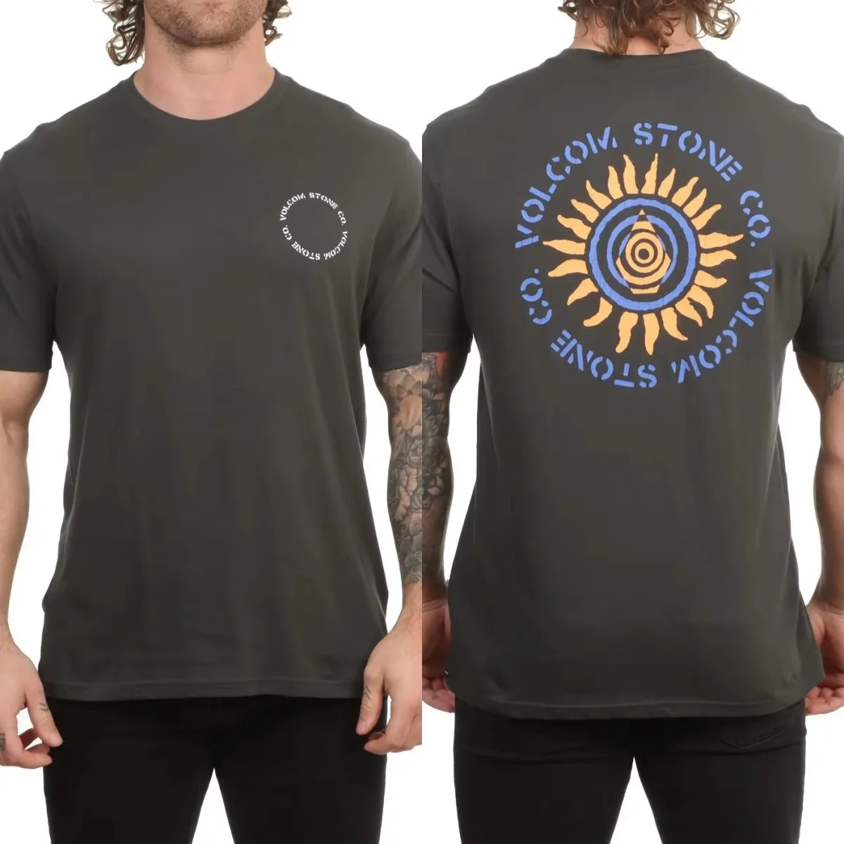 Jam Planet Volcom Skateboarding Surfing Outdoor Sports Trend Brand Graphic T-Shirt Cotton Men Women Streetwear Tee