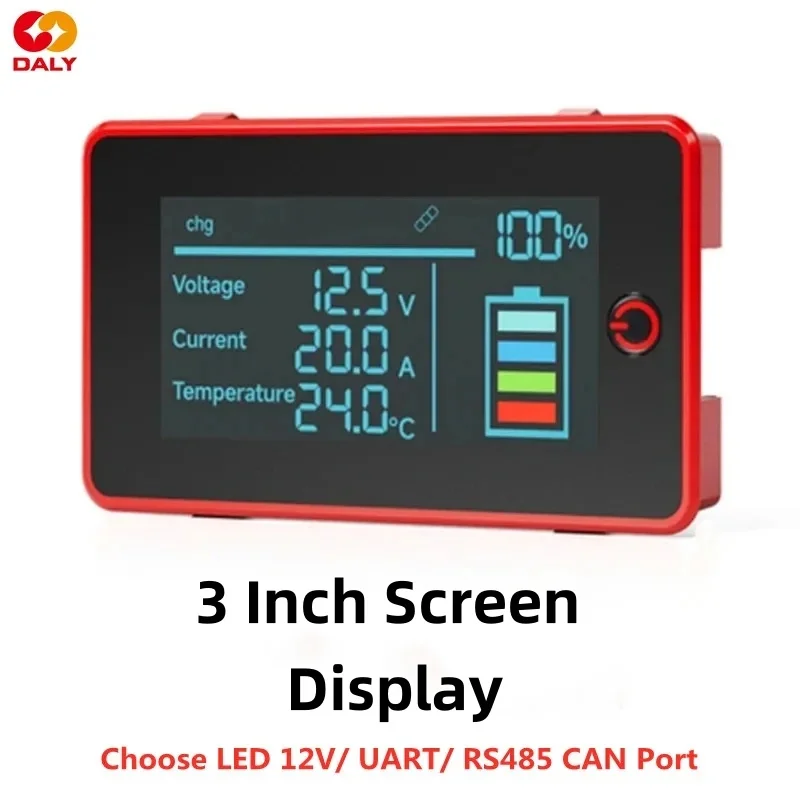 Daly BMS Accessory 3 Inch LCD Display For 4S 6S 7S 8S 10S 12S 13S 14S 15S 16S 17S 20S 21S 24S 26S 27S 28S 30S 32S DALY Smart BMS