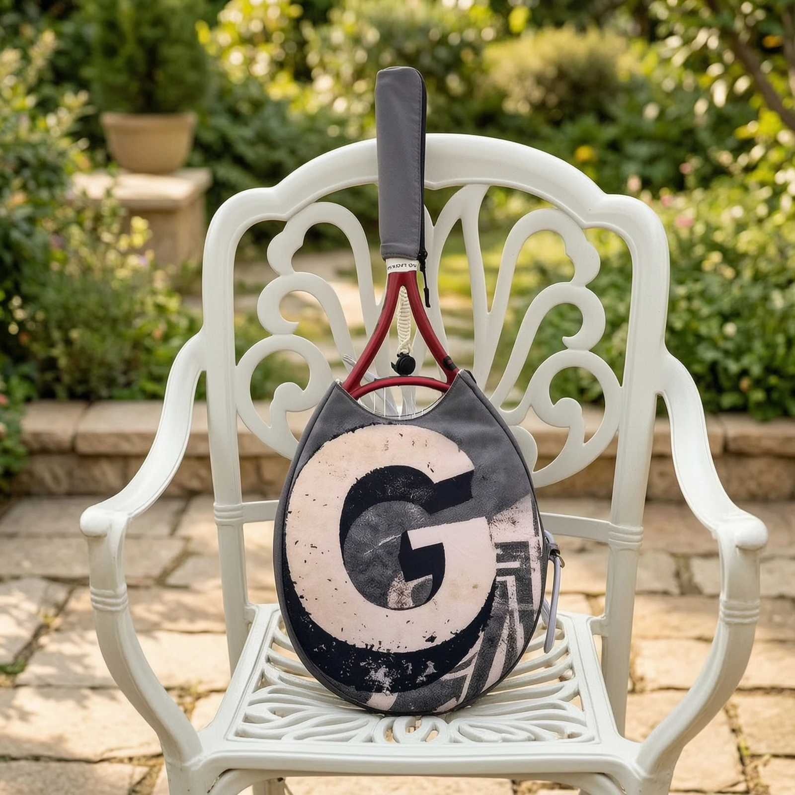 Tennis Racket Bag Padded Tennis Bag with Shoulder Strap Racket Case with Zipper Easy to Carry Lightweight for Beginners - view 4