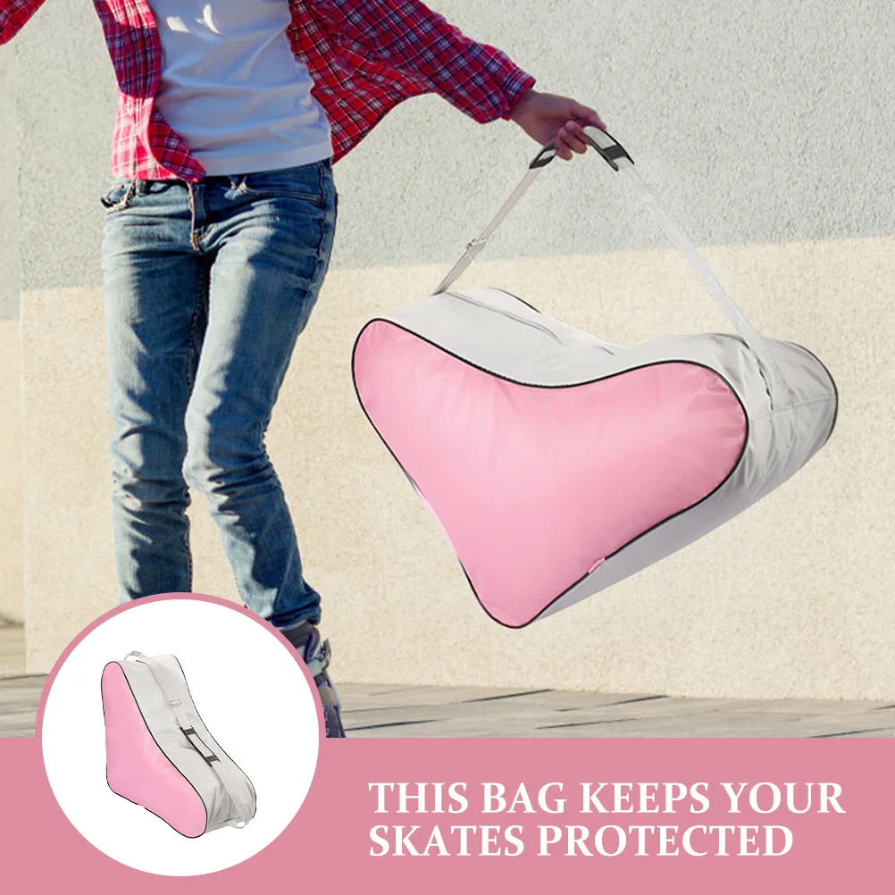 حقيبة تزلج دوارة مع حزام كتف قابل للتعديل، حقيبة حمل تزلج مثلثة أنيقة لنقل معدات اللياقة البدنية على الجليد #4