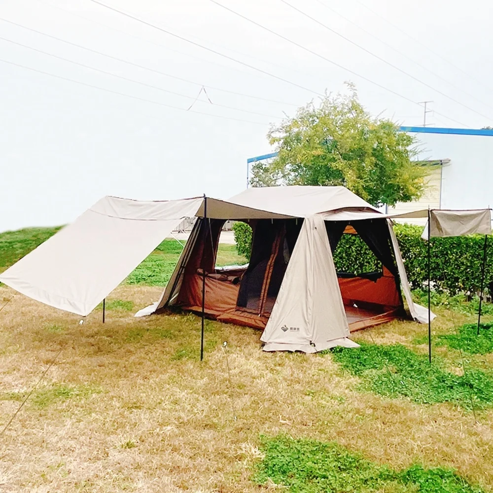 

Large Outdoor 3/4 Person Camping Tent Pop-Up Family Tent for Instant Easy Setup Automatic Instant Cabin Tent