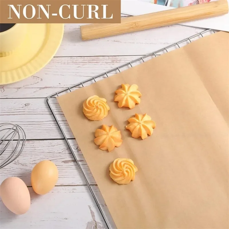 100 Pcs Parchment Paper Food Grade Baking Sheets Non-Stick Oil-Proof Parchment Baking Paper Oven Liner Sheet BBQ Pad Wax Paper