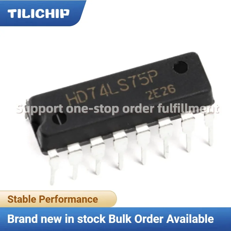 5PCS~10PCS Brand new 74LS75 DIP-16 Through-Hole HD74LS75P D-Type Transparent Latch Logic Chip SN74LS75N