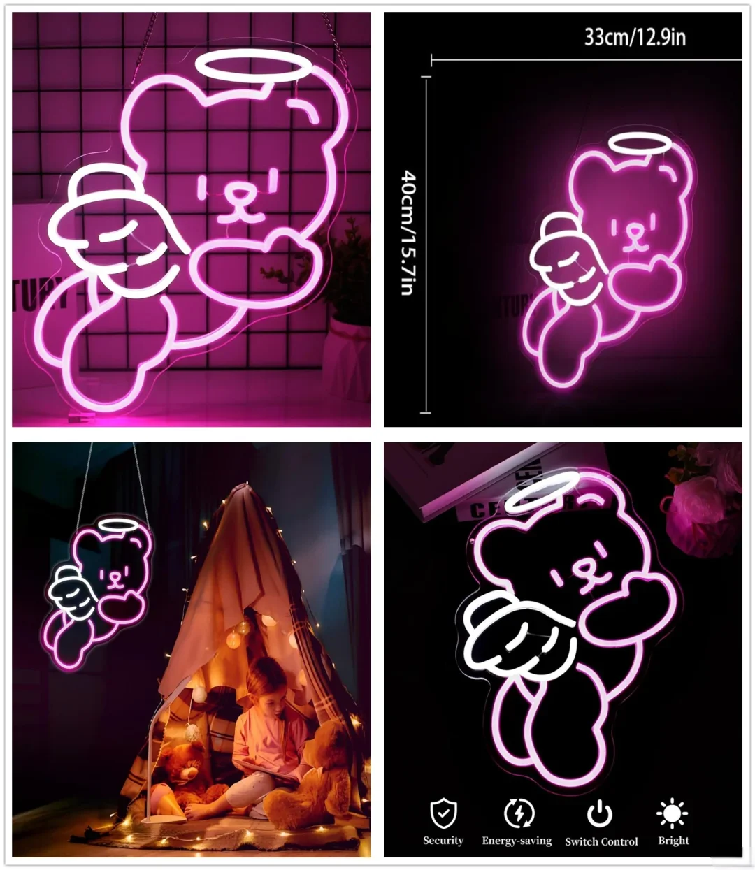 مقاوم للماء IP 65 مخصص LED ضوء النيون للداخلية/الخارجية لغرفة نوم الأطفال متجر الزفاف الإعلان لمستشفى البار #3