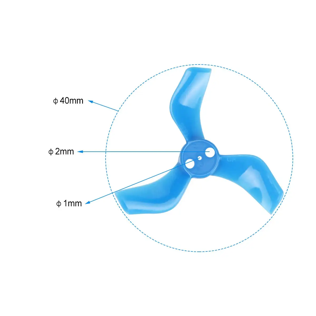 BETAFPV Gemfan 16pcs 40mm 3-Blade Props with 1.0mm Shaft for 75mm Frame Tiny Whoop Drone Like Beta75 Pro 2 etc