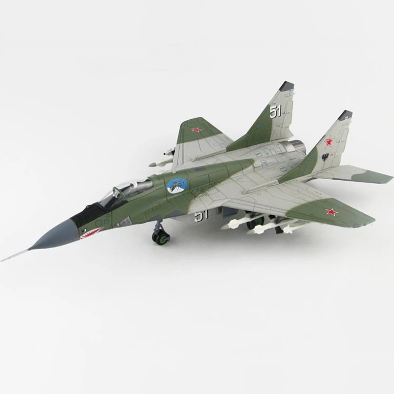 HA6501 Model 1/72 Scale Russian Air Force Fulcrum MIG-29 Aircraft Airplane Fighter Model Toys for Collections Display Gifts Fans