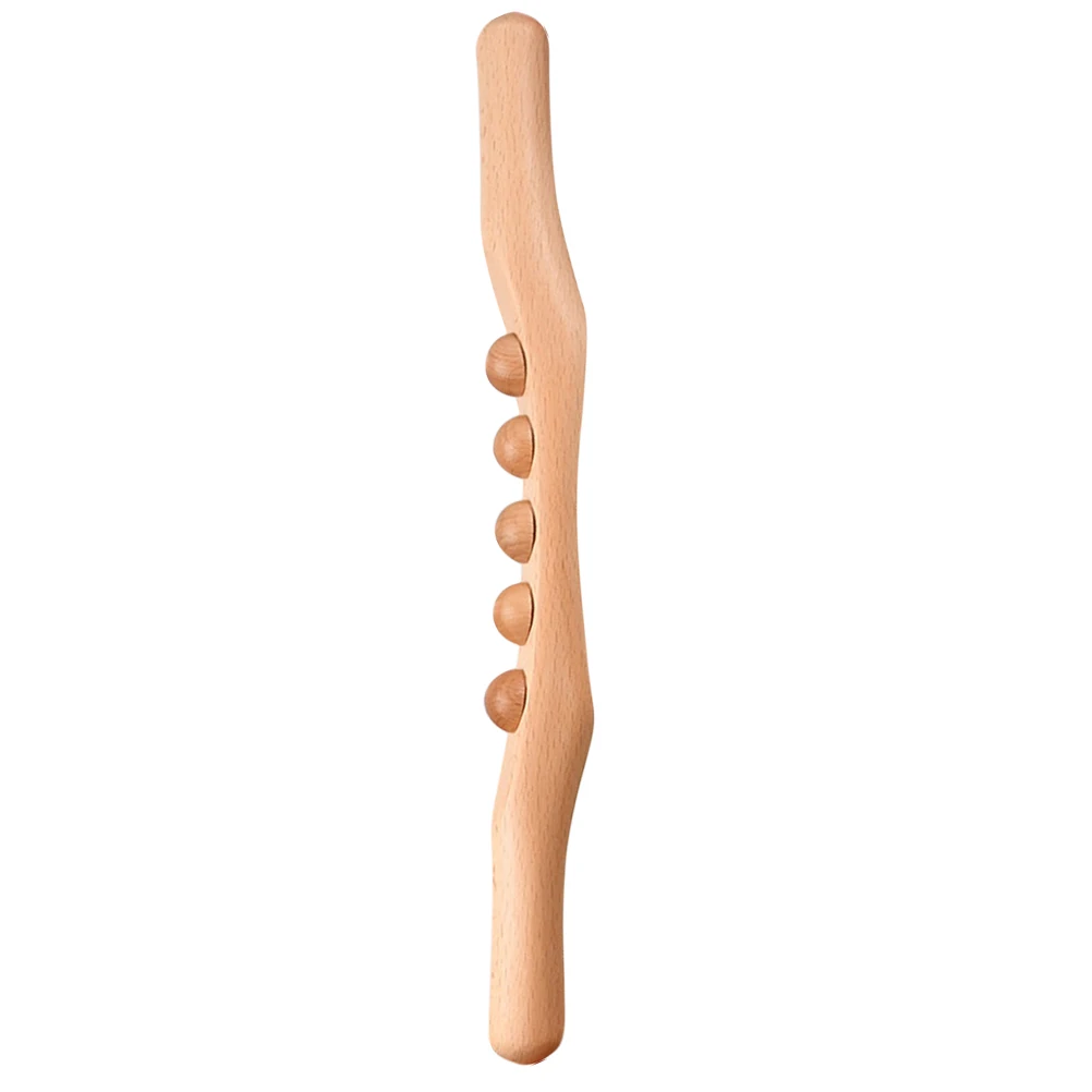 

Массажная палочка, деревянный массажер для тела для облегчения боли в спине, плечах, портативный терапевтический ролик, инструмент для акупунктурных точек из натурального бука
