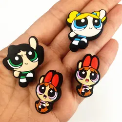 10 sztuk The Powerpuff Girls ogniskowe koraliki silikonowe gryzak koraliki do biżuterii Food Grade dla długopisu łańcuszek do smoczka