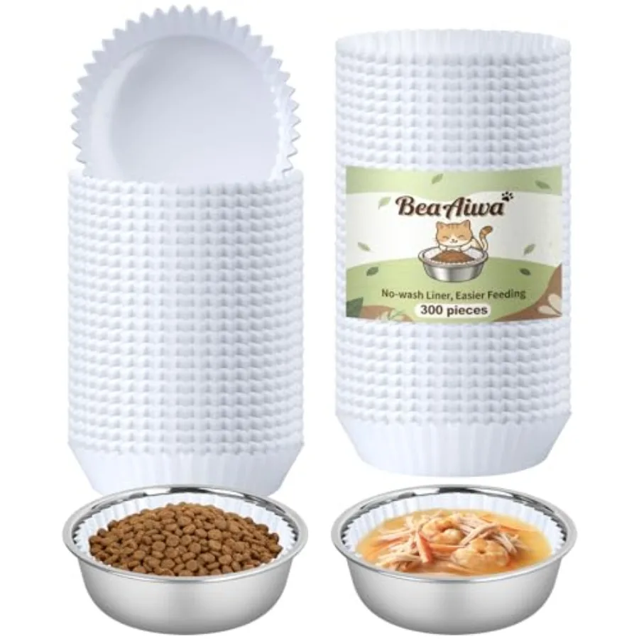 Bulk Disposable Cat Bowls Set 300 Pieces