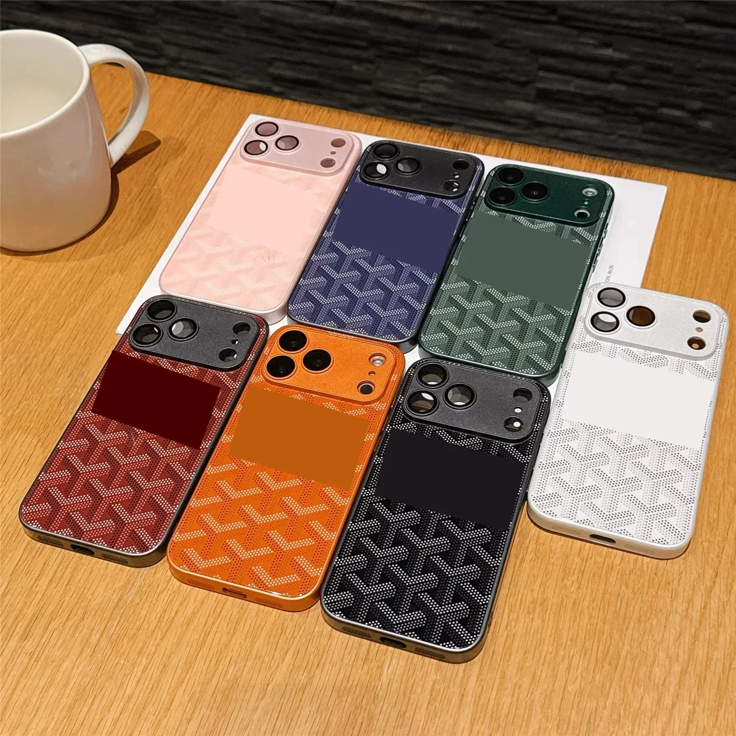 الراقية Sle الزجاج المقسى GO-YA جراب هاتف لابل آيفون 17 برو ماكس 16 15 14 13 العلامة التجارية الفاخرة سيليكون كاميرا غطاء وقائي