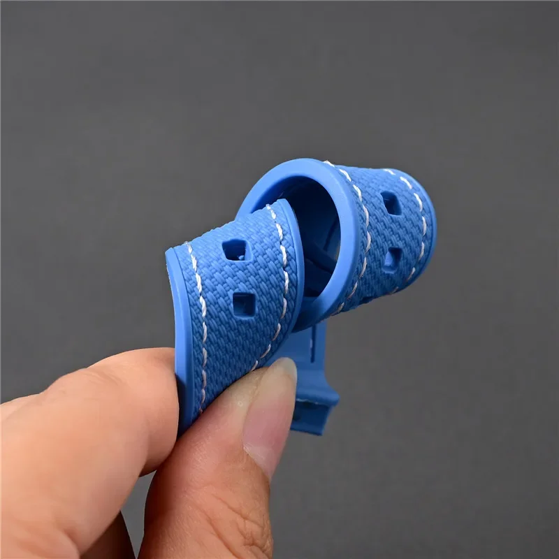 Gummiarmband mit gebogenem Ende für Omega X Swatch Joint MoonSwatch, Schnellverschluss-Taucherarmband aus flüssigem Silikon für Water Ghost 20 mm – Detail 7