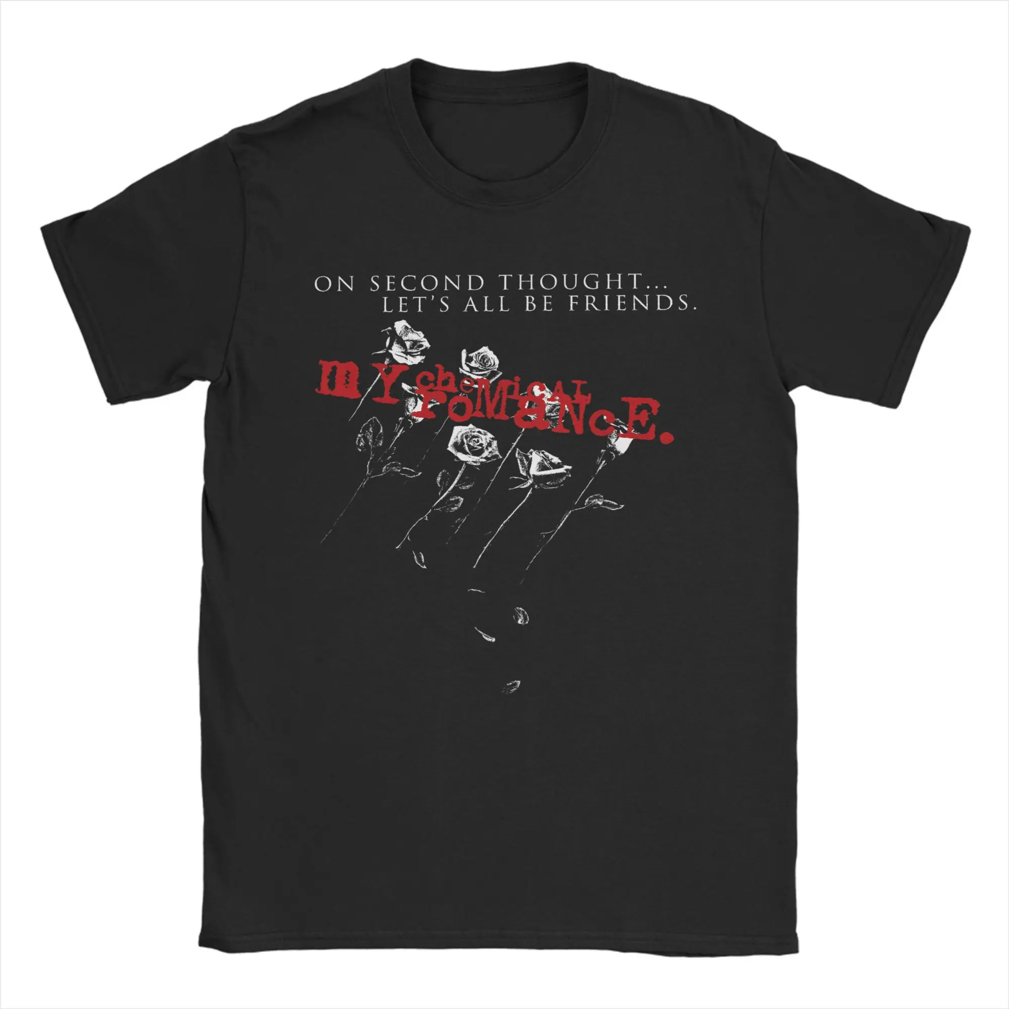 

My Chemical Romance Let's All Be Friends T Shirt Summer Cotton T Shirts For Couple Tee Shirt Short Sleeves Streetwear Tees