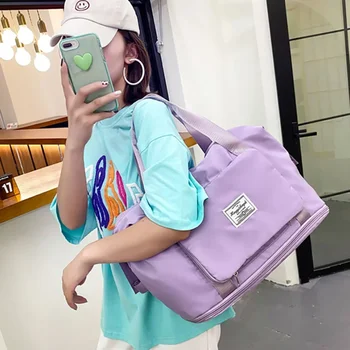 여성용 주말 여행 가방, 핸드백 여행 필요, 대용량, 오버나이트 접이식 방수 가방, 2024 신제품 