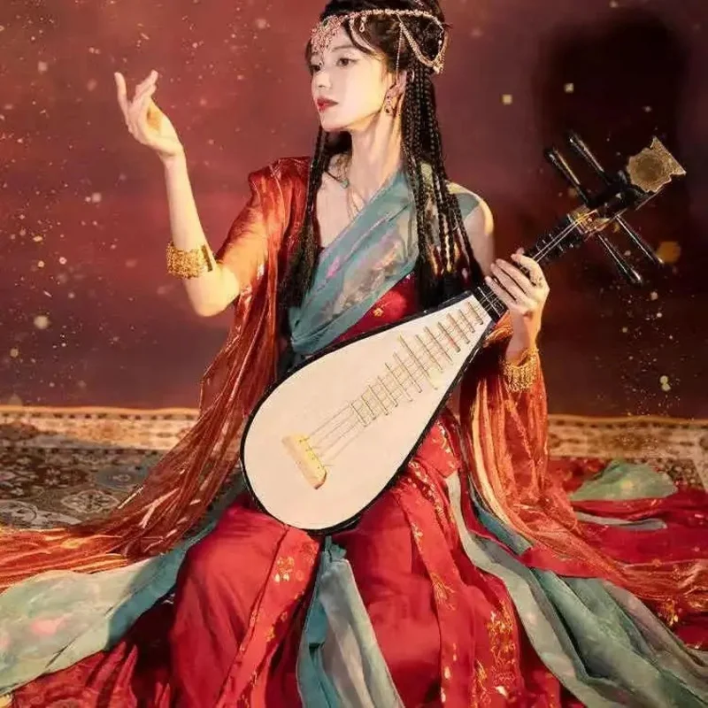 New Chinese elements improved Hanfu female ancient princess exotic style cos Dunhuang flying dance photo costume