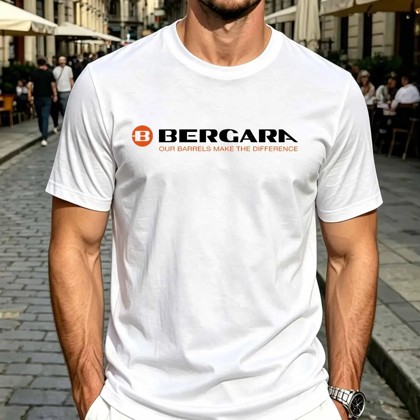 washed T Shirt New Bergara Guns Firearms Logo Men's Grey USA Size S to 5XL vintage Washed Unisex Comfortable Versatile graphic