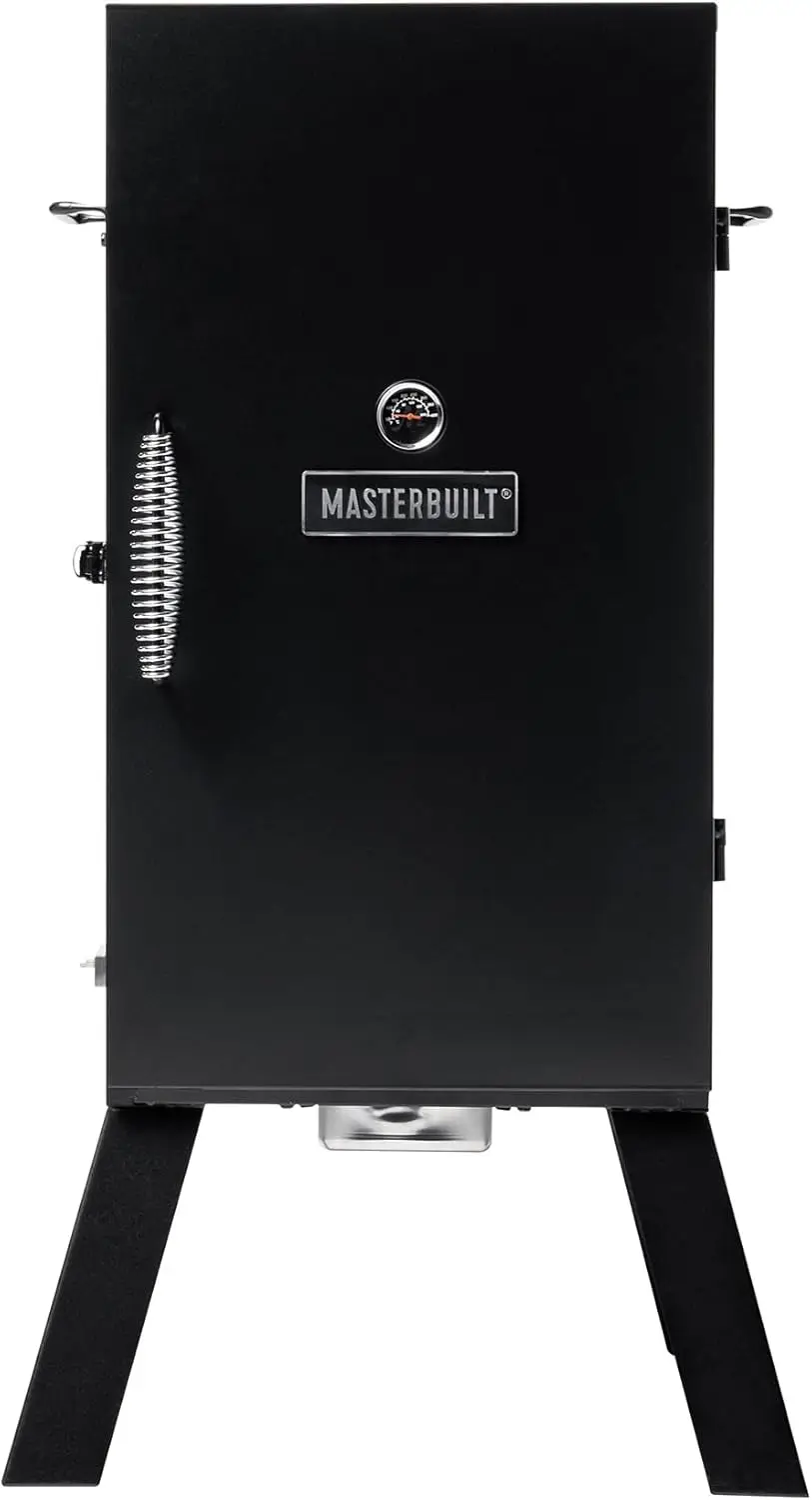 ® 30-inch Electric Vertical BBQ Smoker with Analog Temperature Control, Chrome Smoking Racks and 535 Cooking Square Inches in Bl