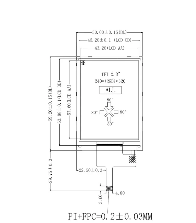 Imagem -04 - Polegadas Ips Full View Tft Lcd a Cores 15pin Spi Interface St7789v Driver Chip 3.3v 2.8