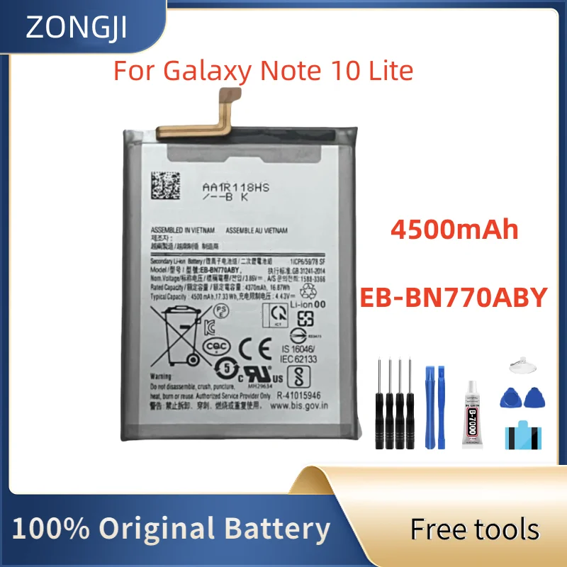 

Новый аккумулятор 4500 мАч EB-BN770ABY для мобильных телефонов Galaxy Note 10 Lite + бесплатные инструменты