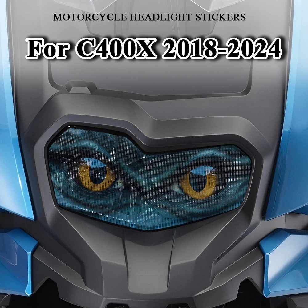 For BMW C400X C 400 X C400 400X 2018-2021 2022 2023 2024 Motorcycle Headlight Stickers Accessories Waterproof Headlamp Decals