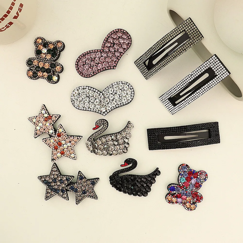 

2023 Cute Shiny Rhinestone Hairpins Women Girls Hair Clips Bobby Pin Barrettes Accessories Hairgrips Headdress Headwear Ornament