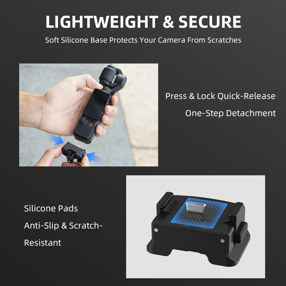 Schnellverschluss-Ladestation für DJI OSMO Pocket 3/4/4P Aufrechte Multifunktions-Halterung Desktop-Basis Kamera-Zubehör