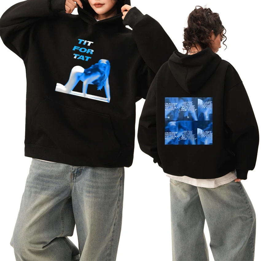

Tate McRae New Album Tour 2025 Double Sided Graphics Winter Hoodie Unisex fashion Y2k black pullover Men women Fleece Sweatshirt