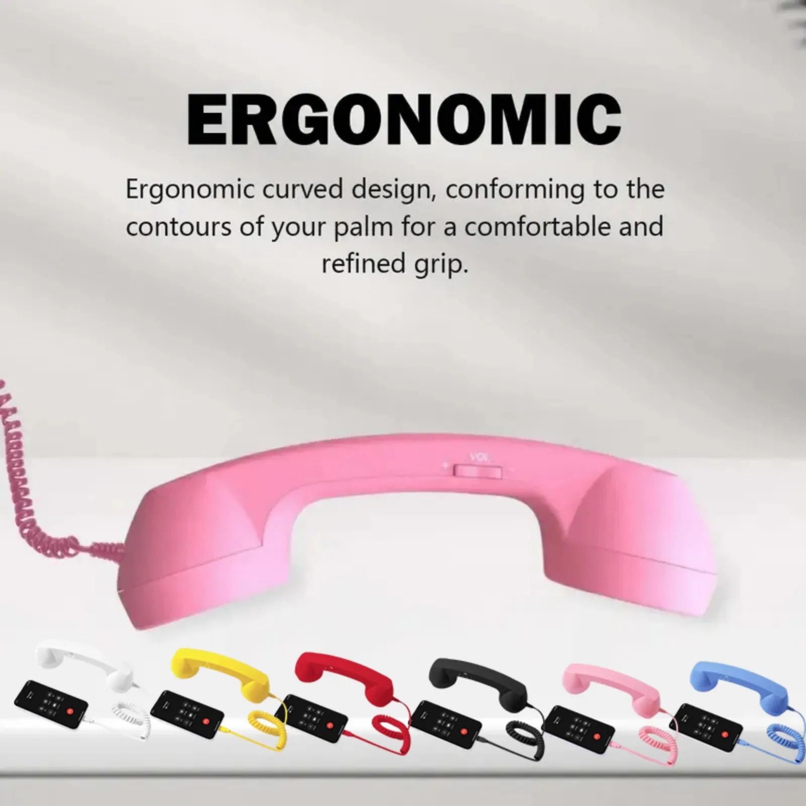 الرجعية السلكية المكونات في سماعة الهاتف الاتصالات نوع C الرجعية الهاتف الثابت مقبض استقبال استقبال الهاتف المحمول #1