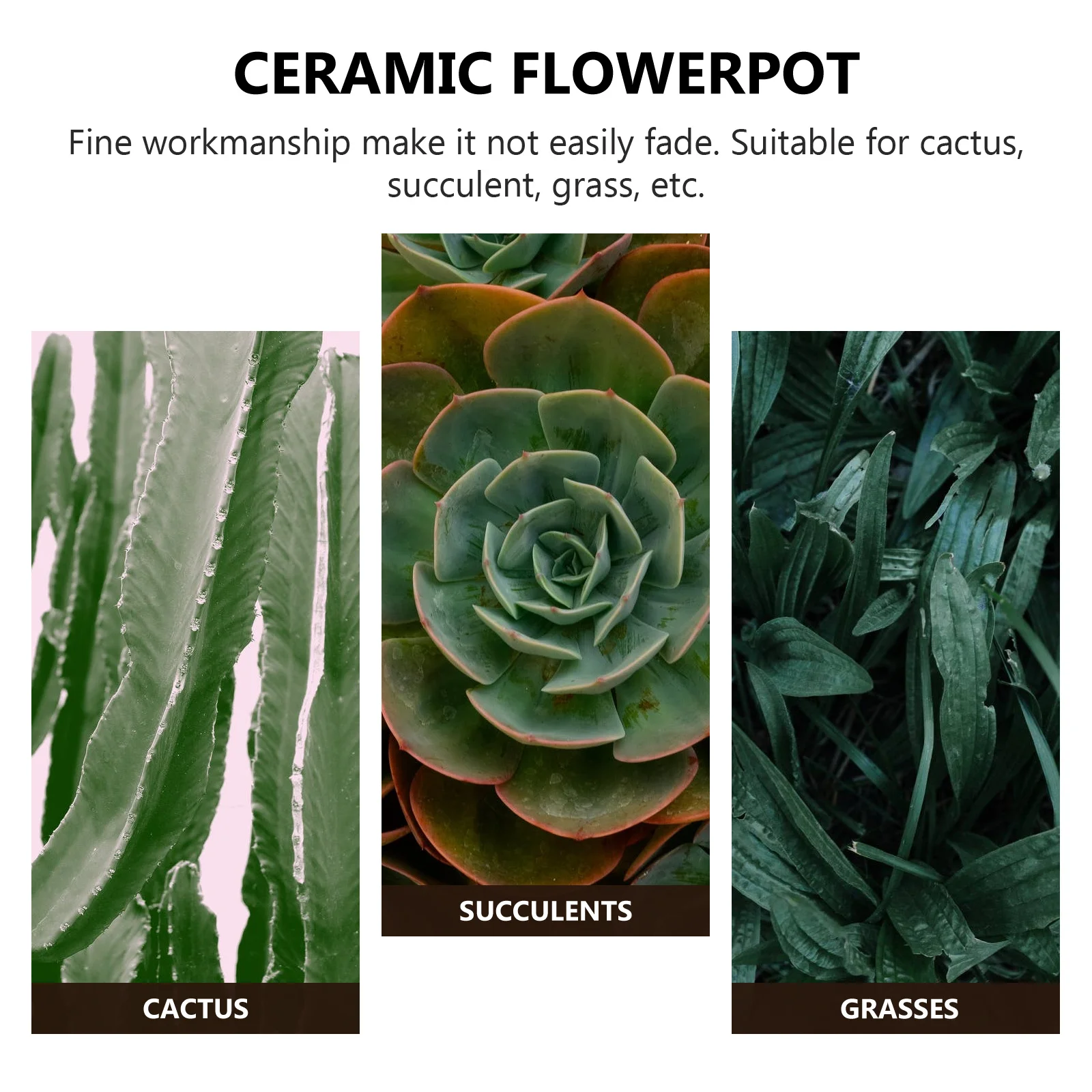 

Home Decor Accessory Rustic Planter Ceramic Pot for Plants Unique Flower Pots Cute Decoration